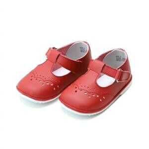 NEW ANGEL BABY baby girl's birdie mary jane shoes in red